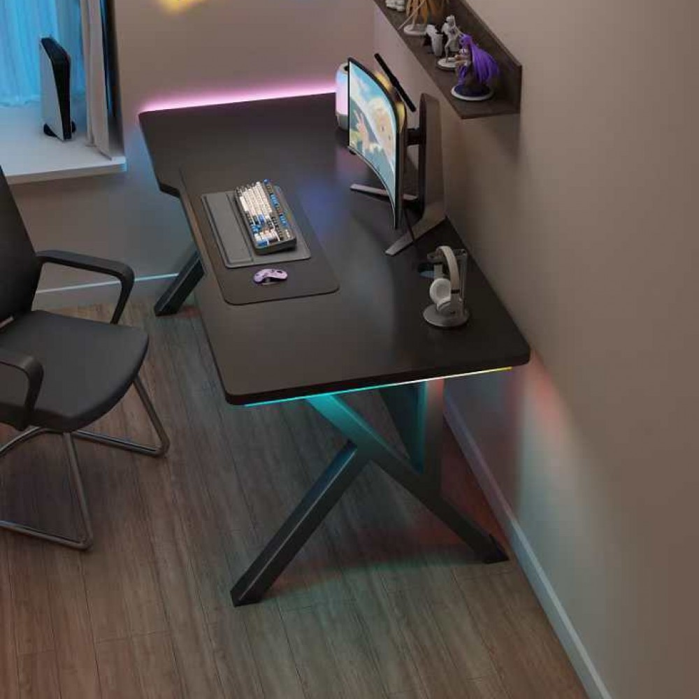 Γραφείο GAMING με φωτισμό led RGB και μεταλλικά πόδια 120x60x76cm OFC-RGB