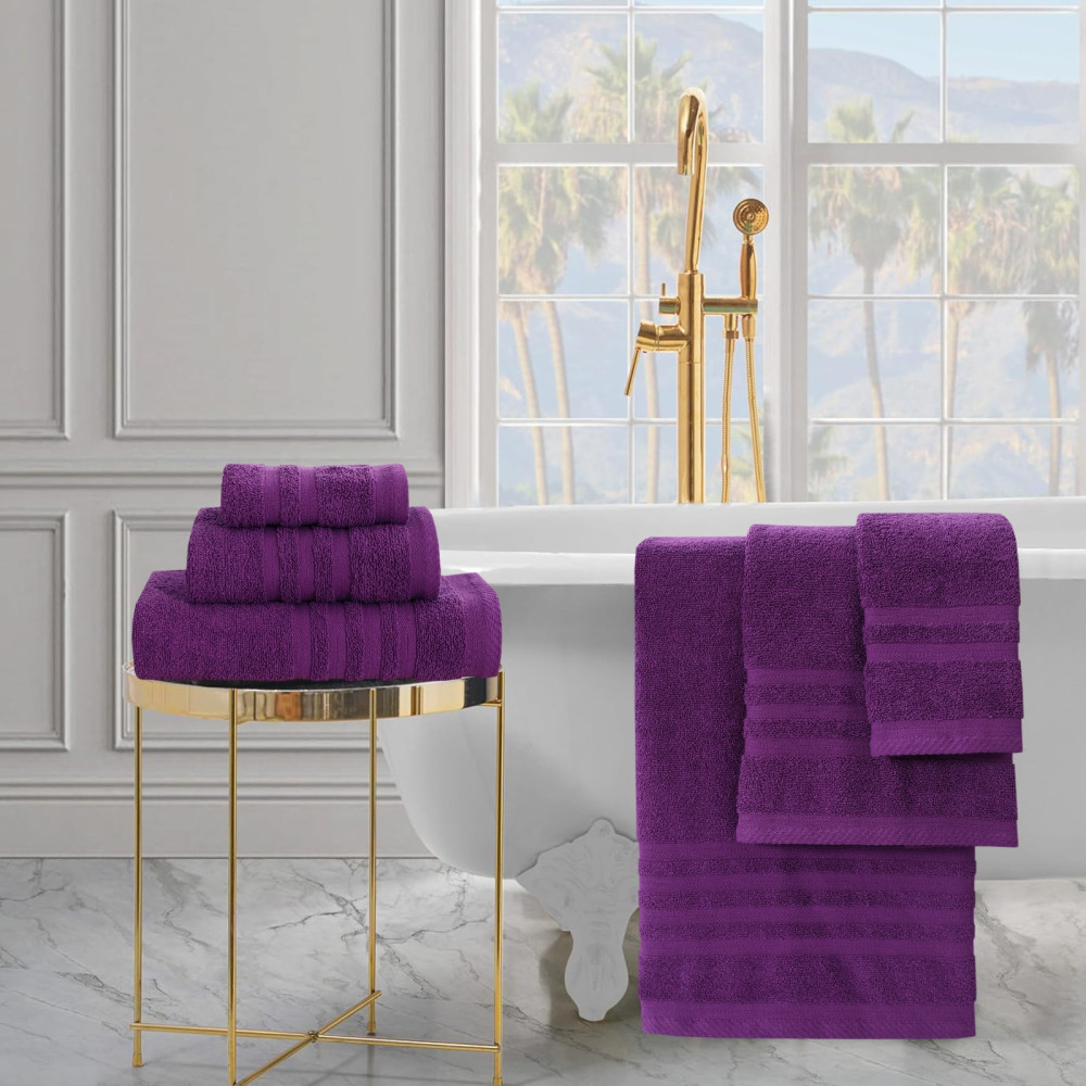 Πετσέτες Μπάνιου (Σετ 3τμχ) 100% Βαμβάκι Blanca Purple 500gsm