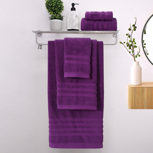 Πετσέτες Μπάνιου (Σετ 3τμχ) 100% Βαμβάκι Blanca Purple 500gsm