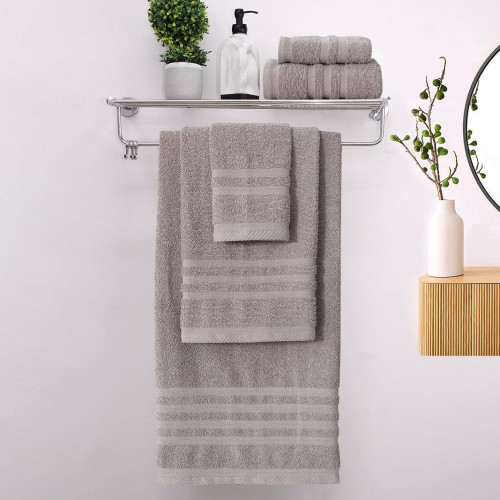 Πετσέτες Μπάνιου (Σετ 3τμχ) 100% Βαμβάκι Blanca Light Grey 500gsm