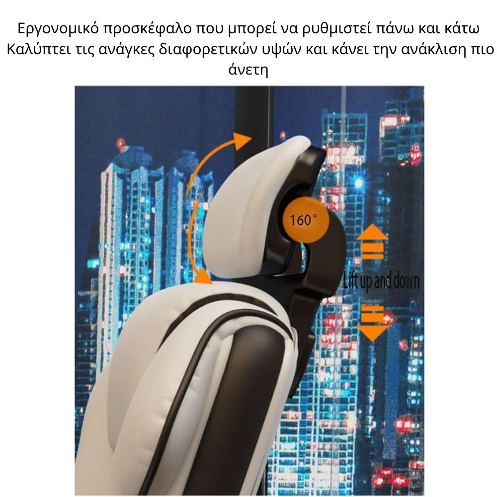 Καρέκλα Γραφείου XL Διευθυντική με μπράτσα και ανάκληση  Δερματίνης Ροζ 110-120x60x60cm