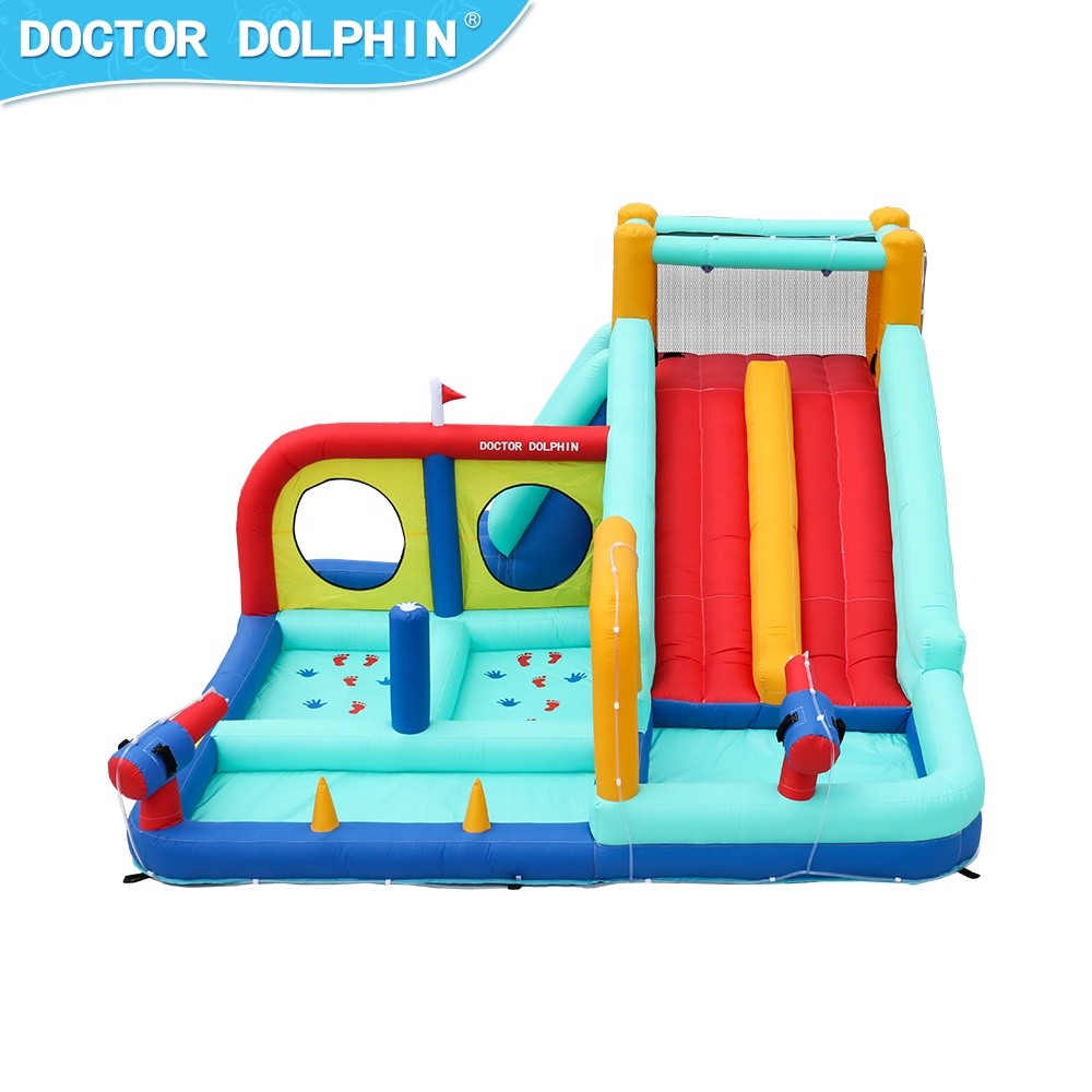 Φουσκωτό Τραμπολίνο Splash & Slide με Νεροπίστολα, Τσουλήθρα & Αναρρίχηση 450×375×215 cm