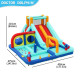 Φουσκωτό Τραμπολίνο Splash & Slide με Νεροπίστολα, Τσουλήθρα & Αναρρίχηση 450×375×215 cm