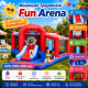 Φουσκωτό Τραμπολίνο Fun Arena με Τσουλήθρα, Μπασκέτα & Παιχνίδια Στόχου 378×295×205 cm Φουσκωτό Τραμπολίνο Fun Arena με Τσουλήθρα, Μπασκέτα & Παιχνίδια Στόχου 378×295×205 cm