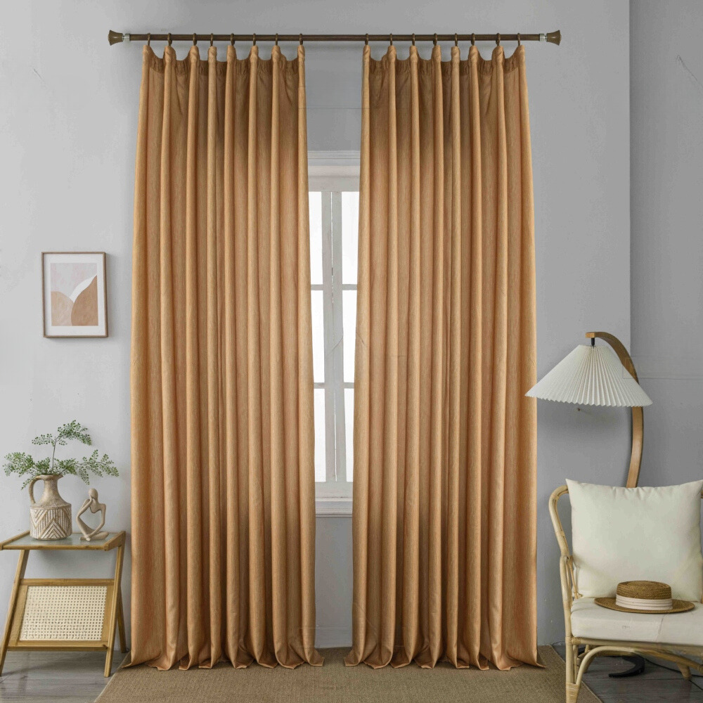Κουρτίνα Σκίασης Ανοιχτό Καφέ με Τρέσα 270x280cm 6019-2