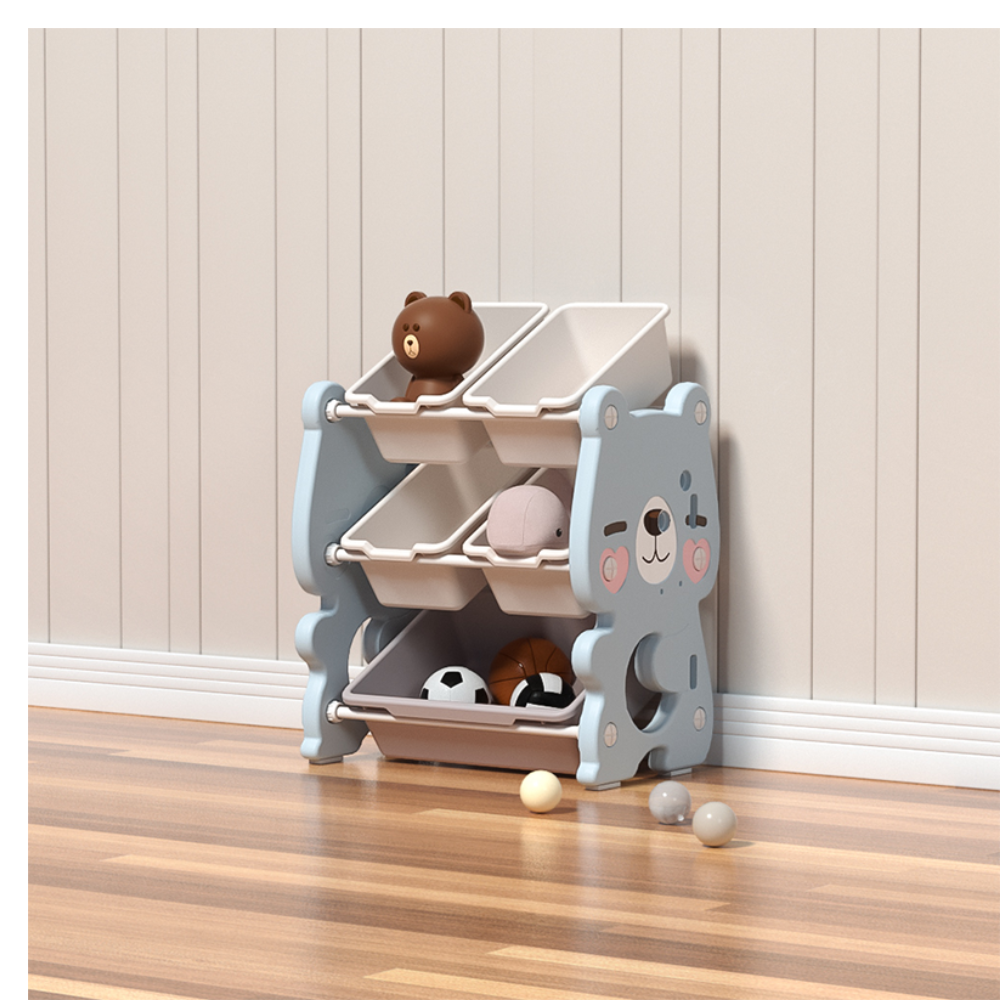 Πλαστική Βιβλιοθήκη Cute Bear Μπλε SN-QD003-BLU