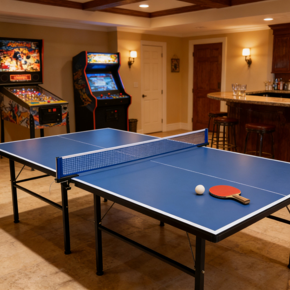 Επαγγελματικό Τραπέζι Ping Pong με Επιφάνεια 18mm Density Board (MDF) και Μεταλλικά Πόδια – 274x152x76cm TABLE-5 Επαγγελματικό Τραπέζι Ping Pong με Επιφάνεια 18mm Density Board (MDF) και Μεταλλικά Πόδια – 274x152x76cm TABLE-5