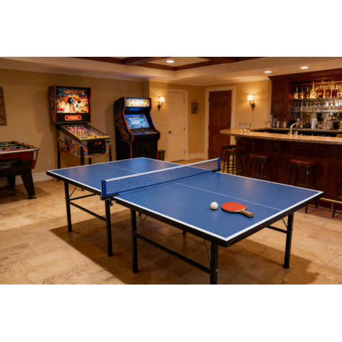 Επαγγελματικό Τραπέζι Ping Pong με Επιφάνεια 18mm Density Board (MDF) και Μεταλλικά Πόδια – 274x152x76cm TABLE-5