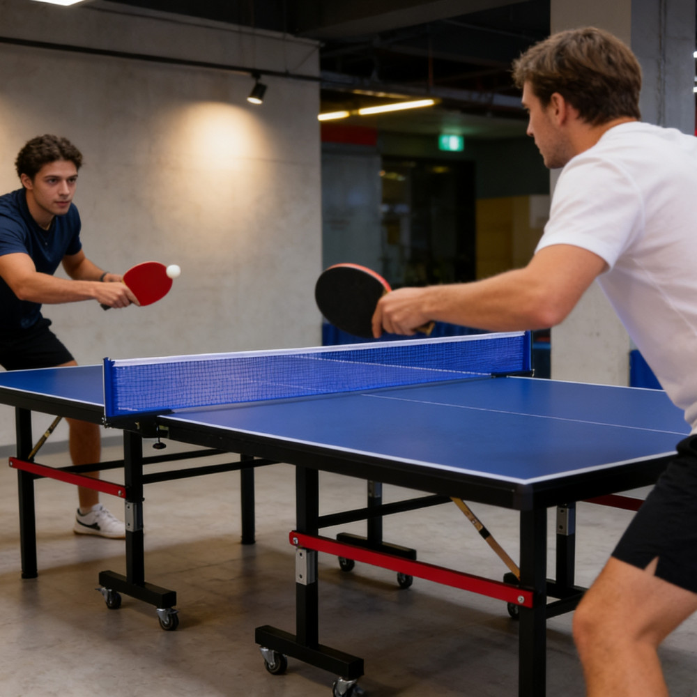 Επαγγελματικό Τραπέζι Ping Pong με Επιφάνεια 28mm Density Board (MDF) και Μεταλλικά Πόδια – 274x152x76cm TABLE-12 Επαγγελματικό Τραπέζι Ping Pong με Επιφάνεια 28mm Density Board (MDF) και Μεταλλικά Πόδια – 274x152x76cm TABLE-12