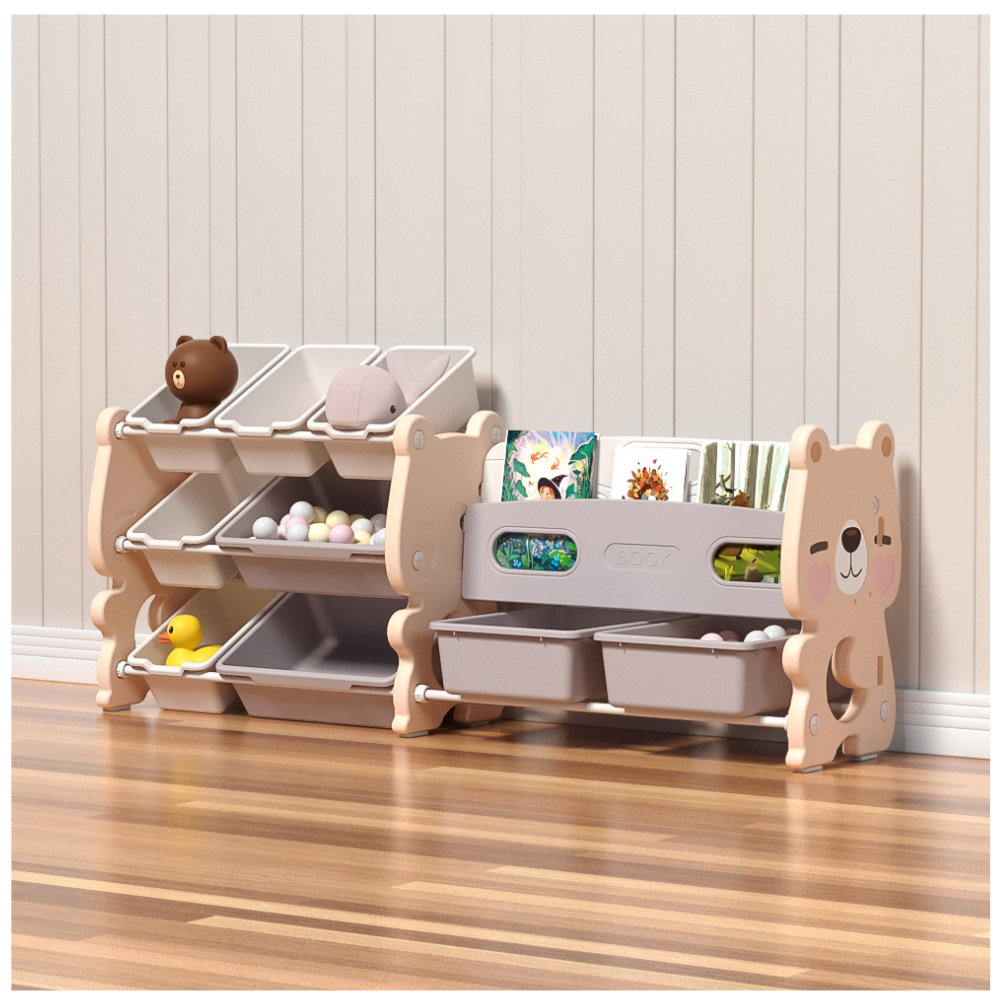 Πλαστική Βιβλιοθήκη Cute Bear Ροζ SN-QD013-PN Πλαστική Βιβλιοθήκη Cute Bear Ροζ SN-QD013-PN