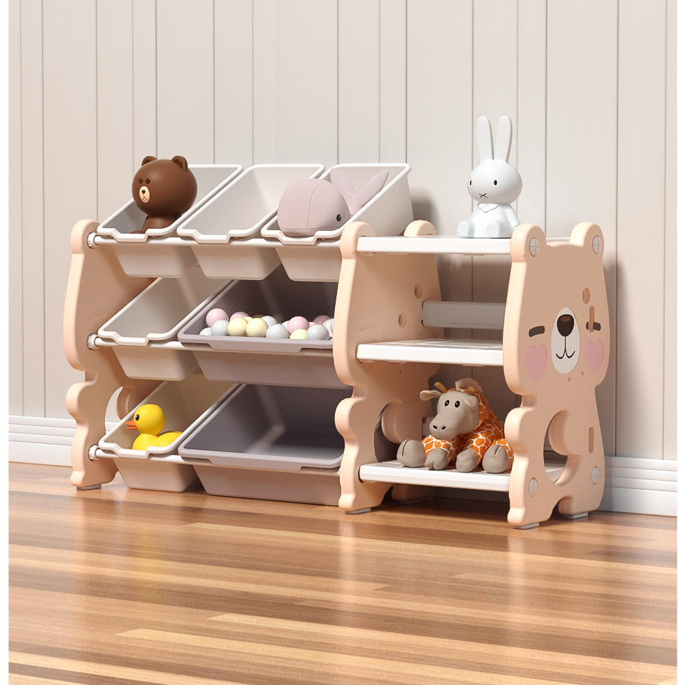Πλαστική Βιβλιοθήκη Cute Bear Ροζ SN-QD009-PN Πλαστική Βιβλιοθήκη Cute Bear Ροζ SN-QD009-PN