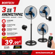 BORTECH 3 σε 1 Ανεμιστήρας ορθοστάτης δαπέδου 100W με περιστροφή 360º και διάμετρο 45cm 3 λεπίδες τηλεχειριστήριο FS45-2