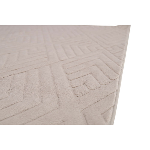 Γούνινο Χαλί Ανάγλυφο "COZY' Μονόχρωμο Κρεμ 160x210cm MSC-003-CREAM-160