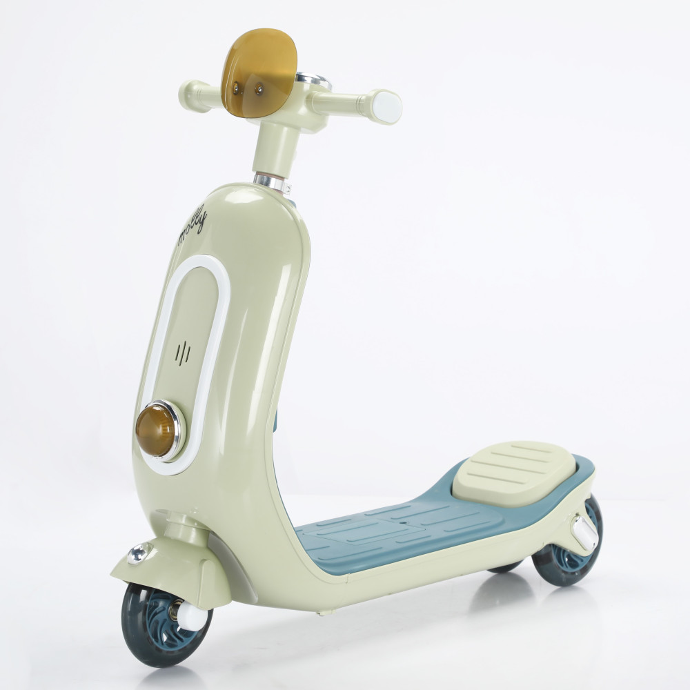 Παιδικό Πατίνι τύπου Vespa με Μουσική, Φώτα & LED Τροχούς – Ρυθμιζόμενο Τιμόνι για Παιδιά 2+ Πράσινο 6611-GREEN
