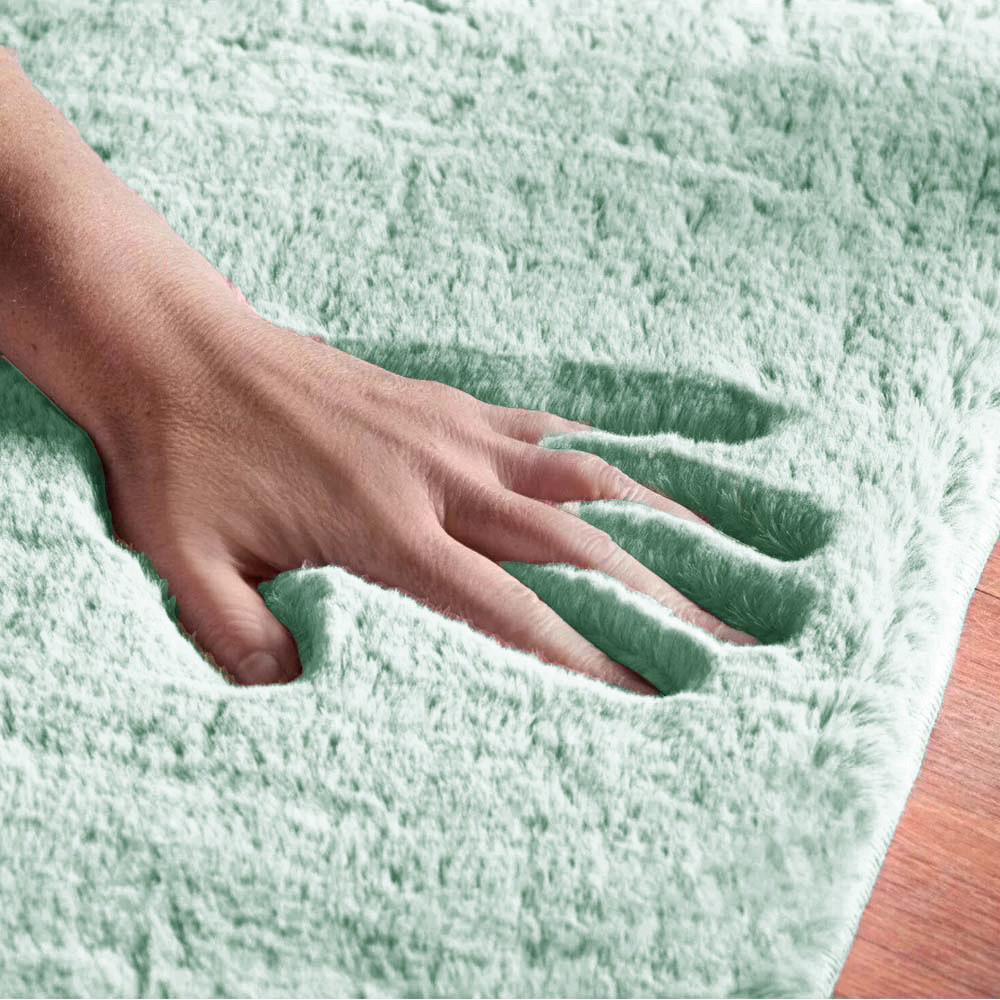Γούνινο Χαλί Rabbit Μονόχρωμο Φυστικί 200X250CM RBT-GREEN-200 Γούνινο Χαλί Rabbit Μονόχρωμο Φυστικί 200X250CM RBT-GREEN-200
