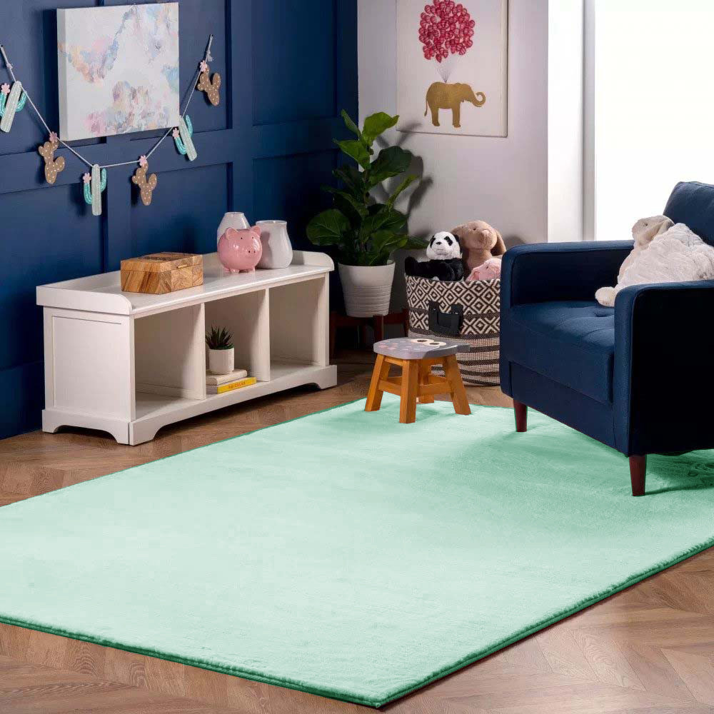Γούνινο Χαλί Rabbit Μονόχρωμο Φυστικί 200X250CM RBT-GREEN-200 Γούνινο Χαλί Rabbit Μονόχρωμο Φυστικί 200X250CM RBT-GREEN-200