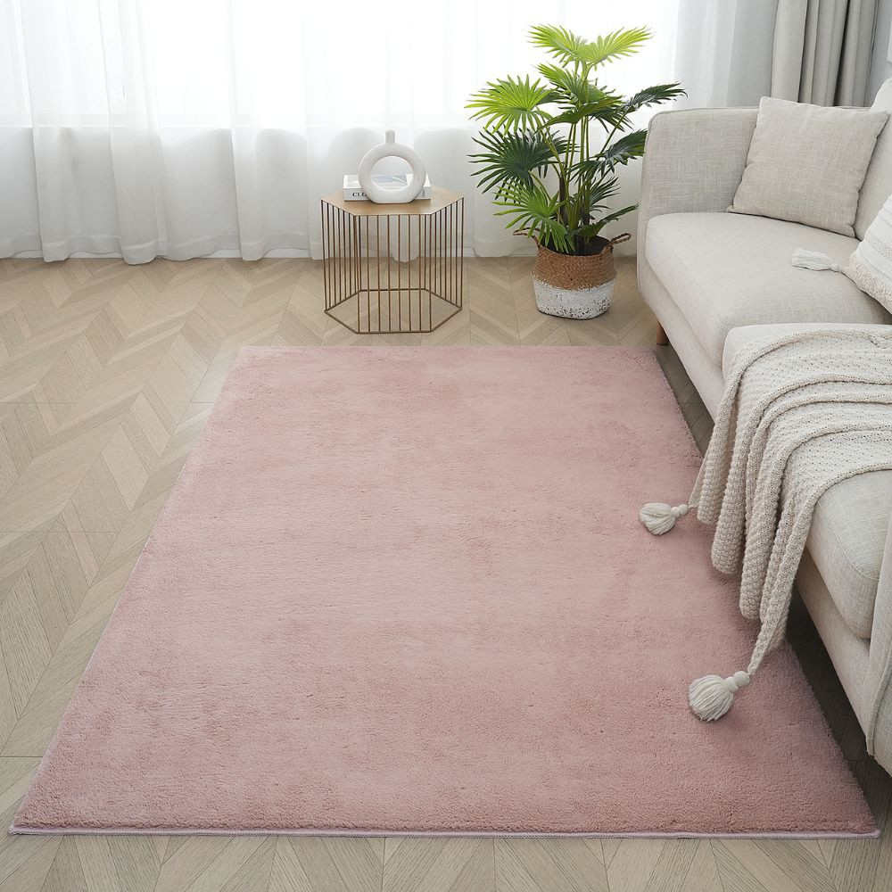 Χαλί Shaggy Soft Touch Μονόχρωμα Απαλό Ροζ 200x290cm M3-PINK-200